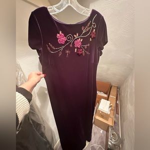 Vintage Carol Little Velvet Dress Sz 14